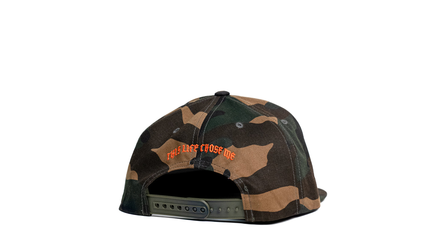Camo and Orange TDC Snapback